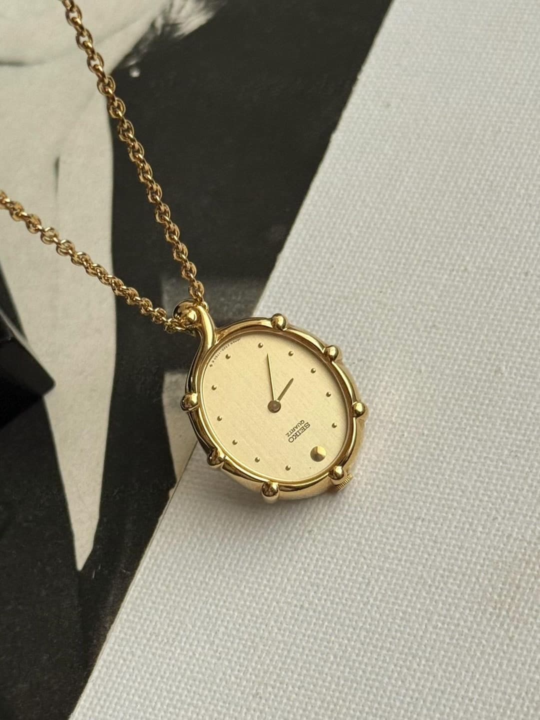Rare SEIKO Vintage Gold Tone Metal Pendant Watch With Chain Necklace, SEIKO Japan, Japanese Watch, Quartz Watch, Classic Watch Necklace - Etsy Türkiye