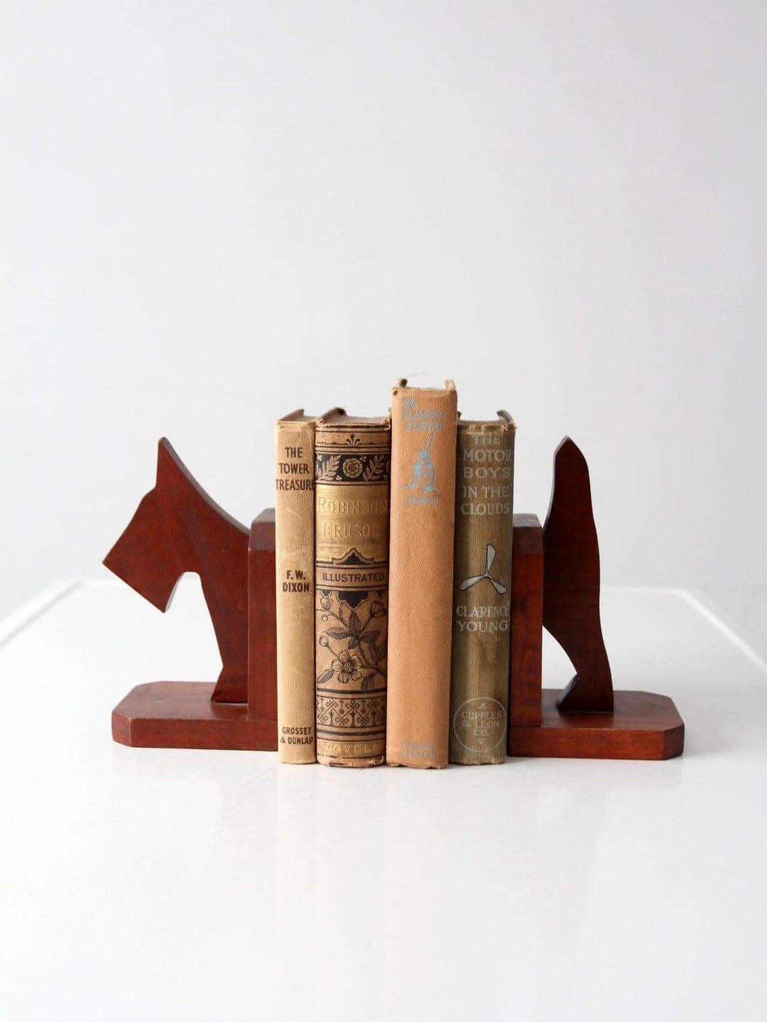 Vintage Carved Wood Dog Bookends Pair - Etsy Türkiye