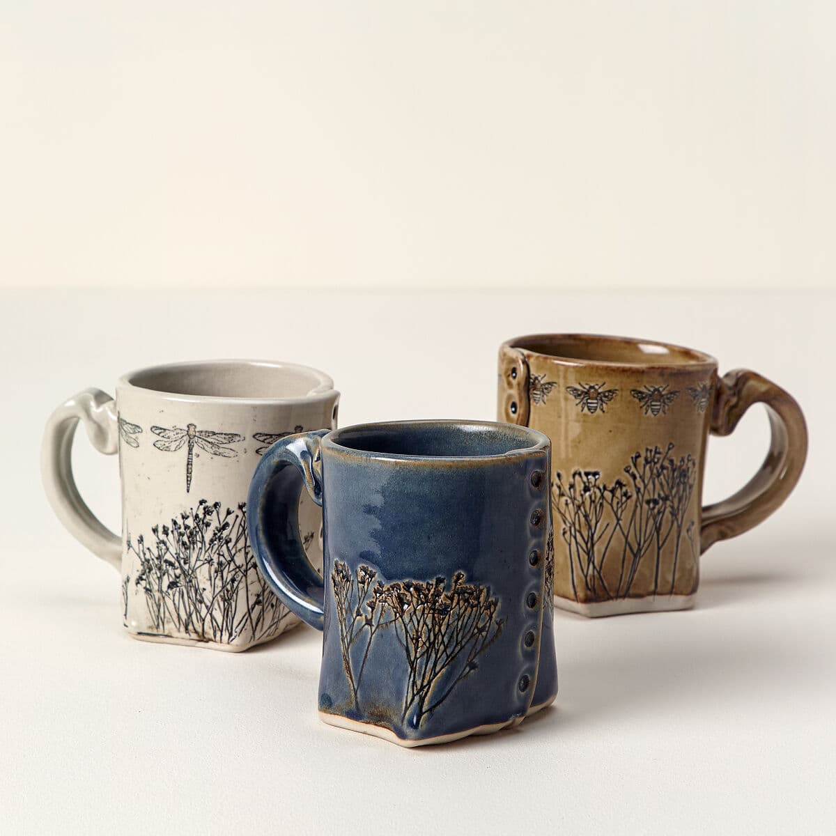 Uncommon Goods | Pressed Wildflower Mug | nature gifts, unique mug, handmade mug