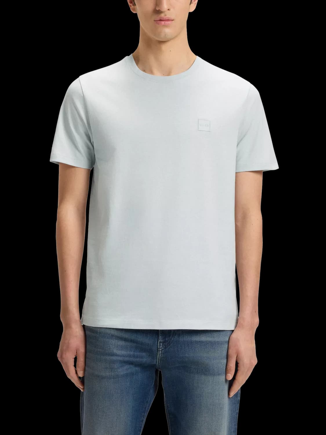 BOSS Cotton Regular Fit Logo Patch T-Shirt, Light/Pastel GreyStore FinderOpen Menu