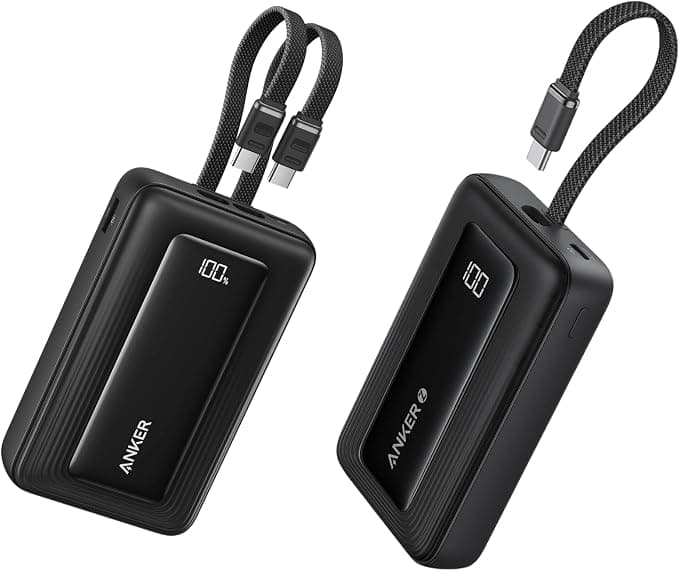 Amazon.com: Anker Zolo Power Bank, 45W Max Fast Charging, 20,000mAh Battery Pack with Dual Built-in USB-C Cables Portable Charger, 10,000mAh 30W Power