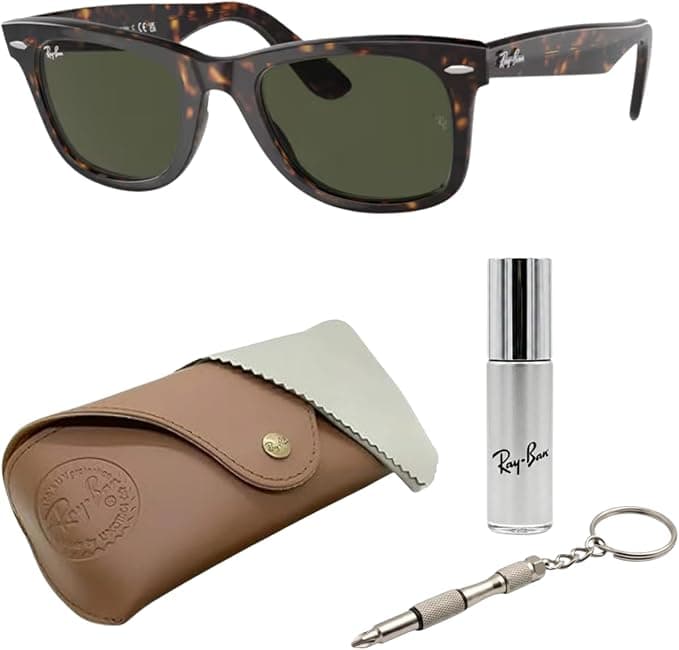Amazon.com: Ray-Ban RB2140 ORIGINAL WAYFARER CLASSI Sunglasses with Official Kit : Clothing, Shoes & Jewelry