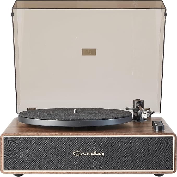 Amazon.com: Crosley CR6046A-WAGL Stave 2-Speed Bluetooth Record Player Turntable with Built-in Speakers, Walnut : Electronics