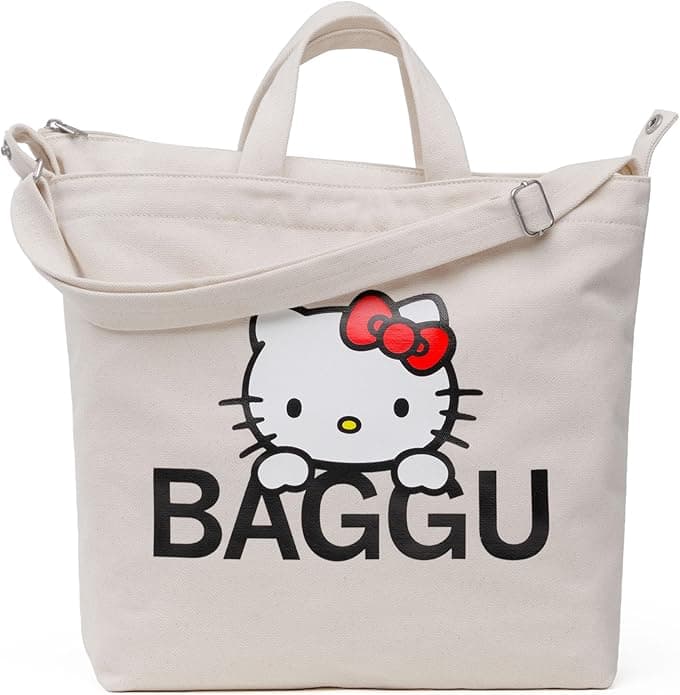 Amazon.com: BAGGU Horizontal Zip Duck Bag - Hello Kitty : Clothing, Shoes & Jewelry