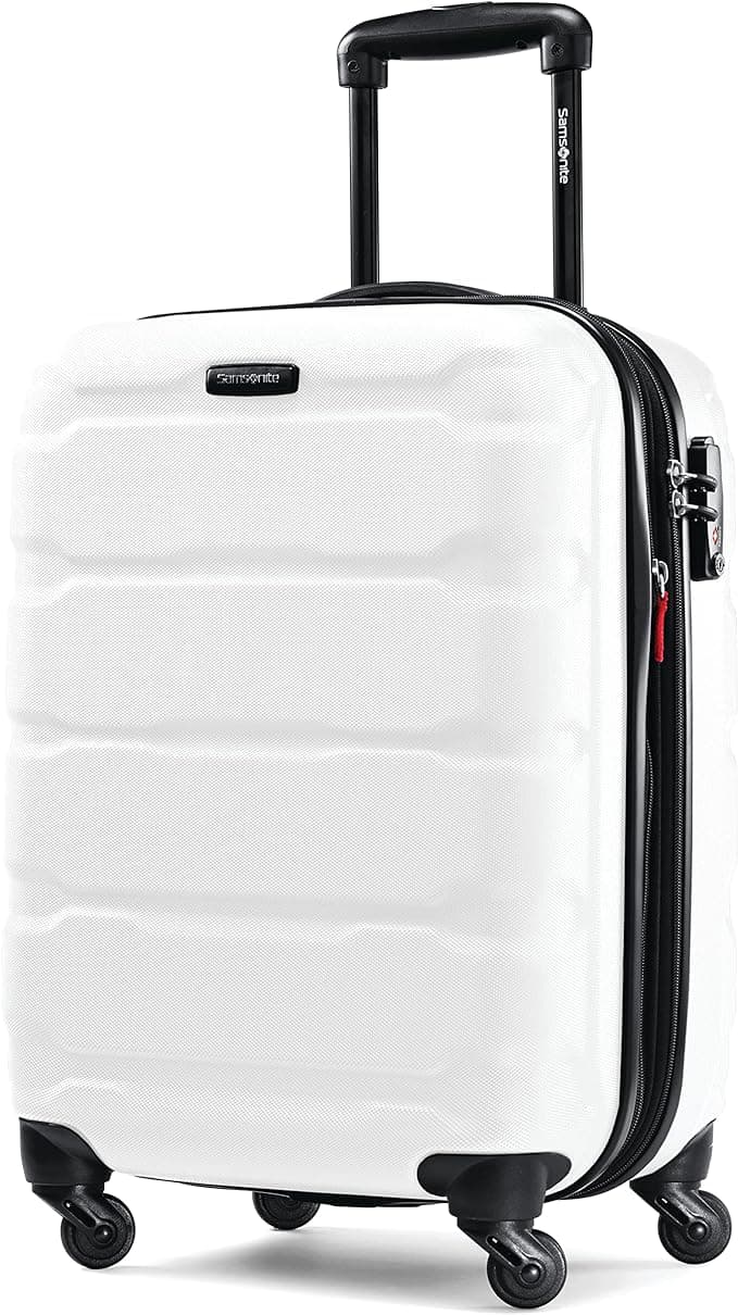 Amazon.com | Samsonite Omni PC Hardside Expandable Luggage with Spinner Wheels, Carry-On 20-Inch, White | Carry-Ons