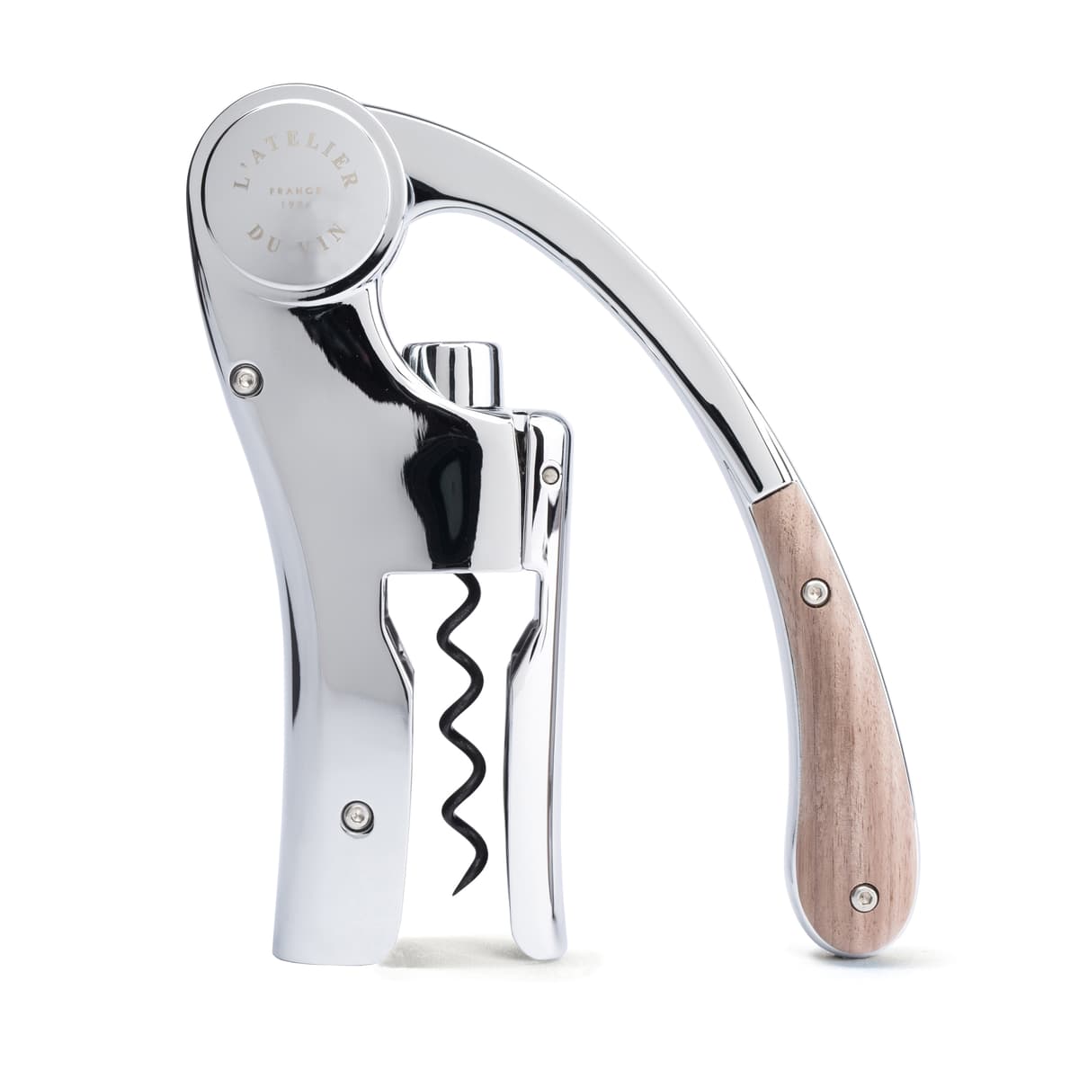 Oeno Motion Silver & Wood lever corkscrew | L'Atelier du Vin